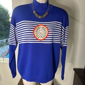 Vintage classy on trend striped ST. JOHN sweater